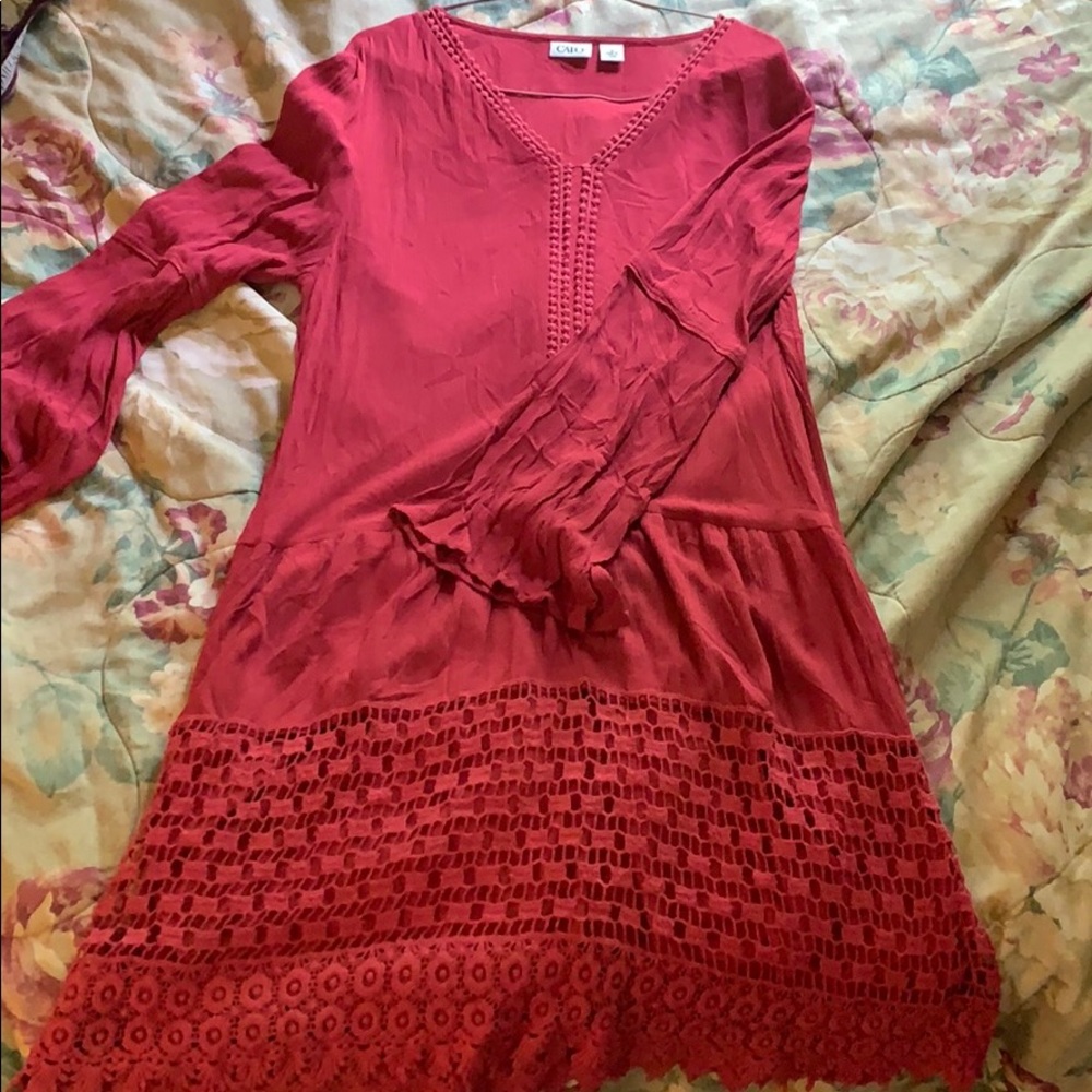 Pink Long-Sleeved Dress